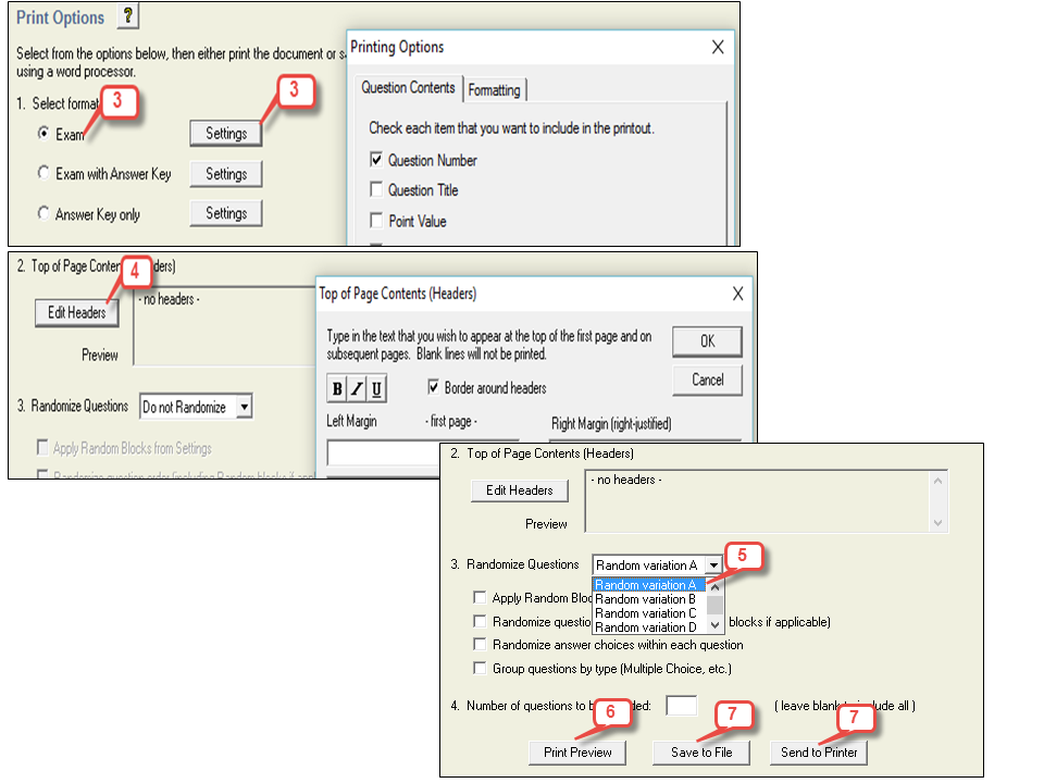 instruction uh how to print or save a respondus exam to ms word