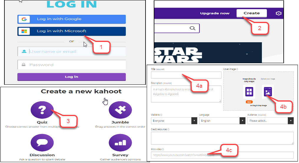 Kahoot - How to create a game in Kahoot.