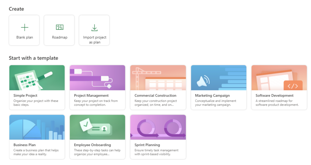 Project in Office 365 Instruction UH