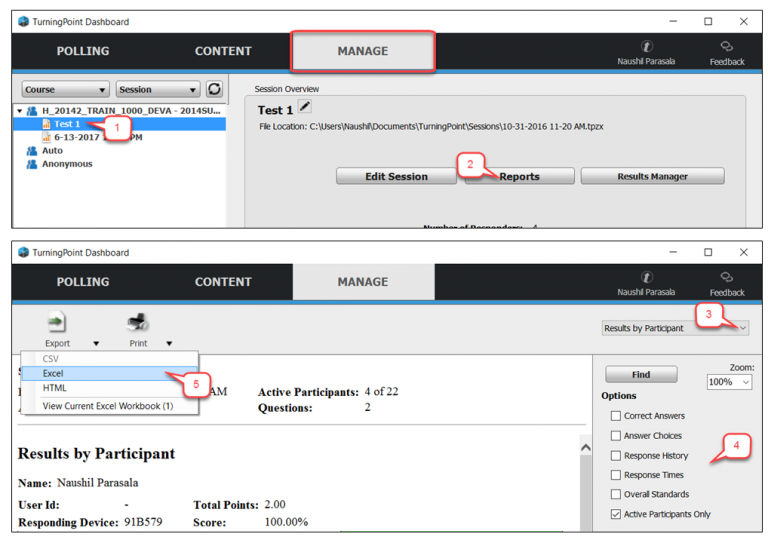 TP8 How To Generate Session Report In Anywhere Polling Instruction UH