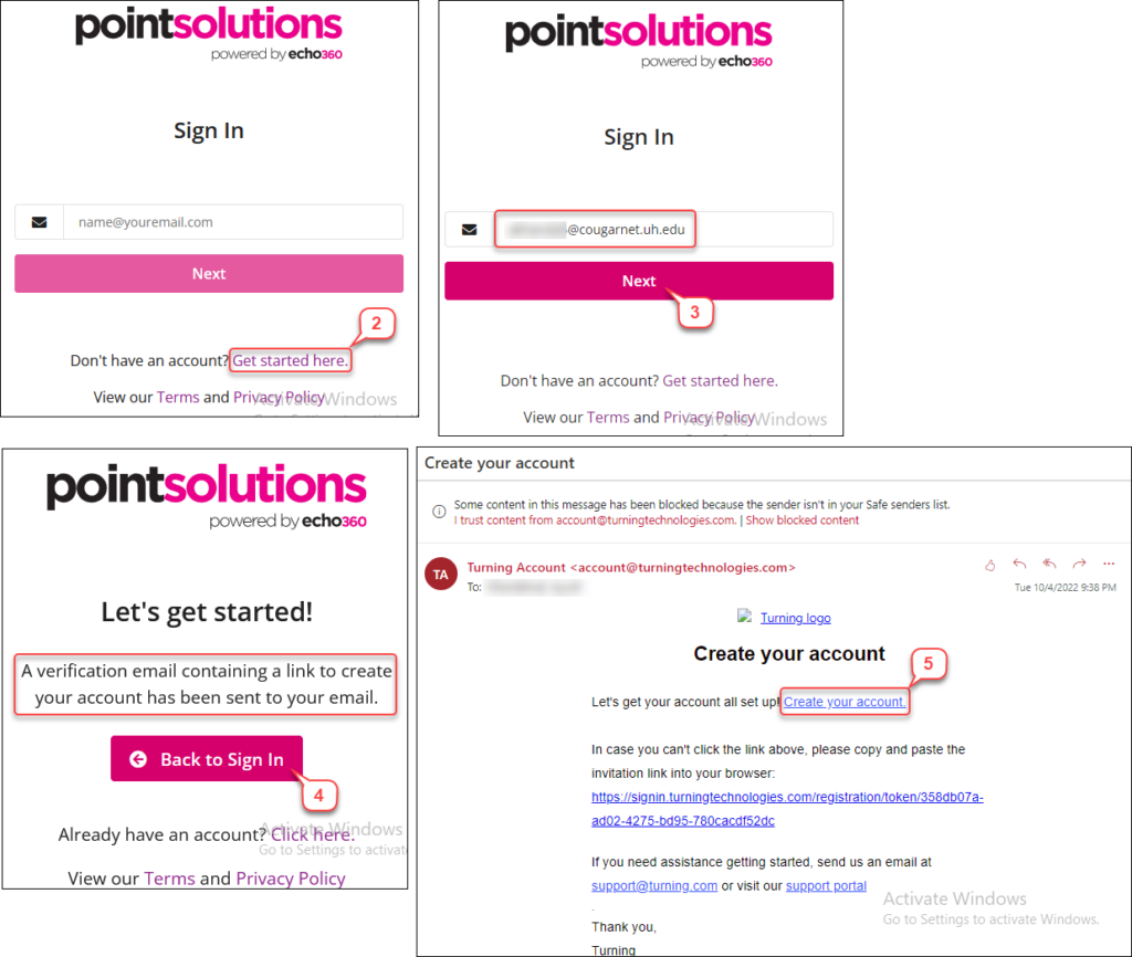 How to Create a PointSolutions Account in Echo360 Site Instructors